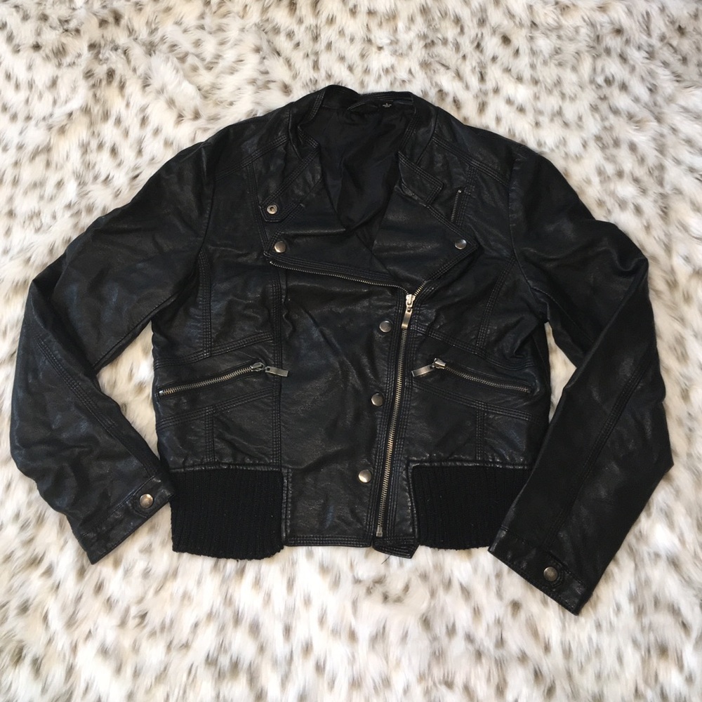 A.N.A. Black pleather jacket